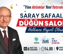 SAFAALAN DÜĞÜN SALONU 6 MART’TA HİZMETE AÇILIYOR