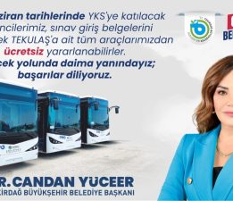 BÜYÜKŞEHİR YKS’YE GİRECEK ÖĞRENCİLERİ ÜCRETSİZ TAŞIYOR