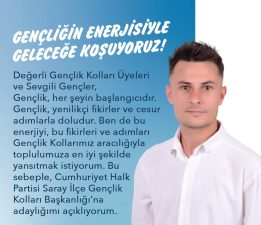 Tolgahan Akgün CHP Gençlik Kolları Başkanlığına Adaylığını Açıkladı