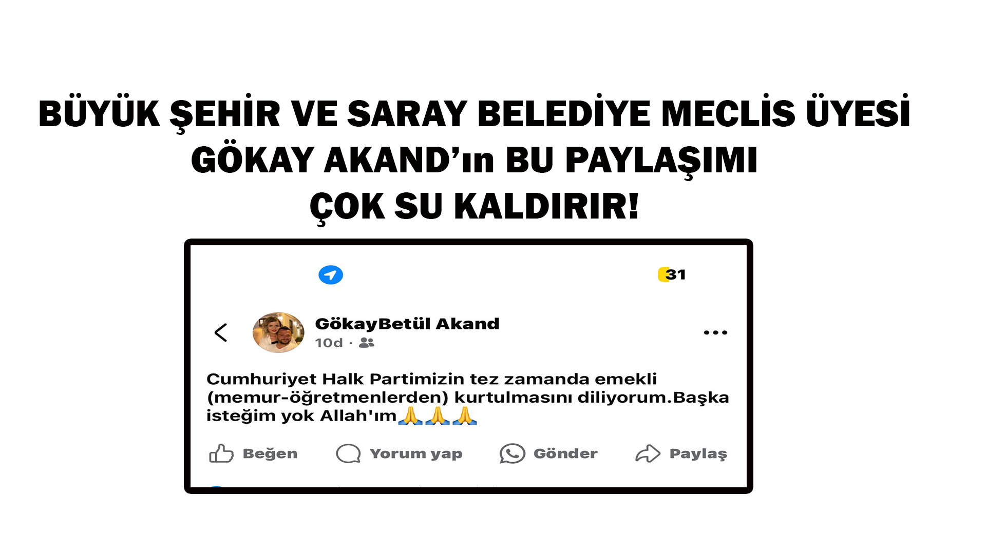 Gökay AKAND’ın Bu Paylaşımı Çok Su Kaldırır!