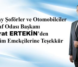 Başkan ERTEKİN’den Eğitim emekçilerine Teşekkür!