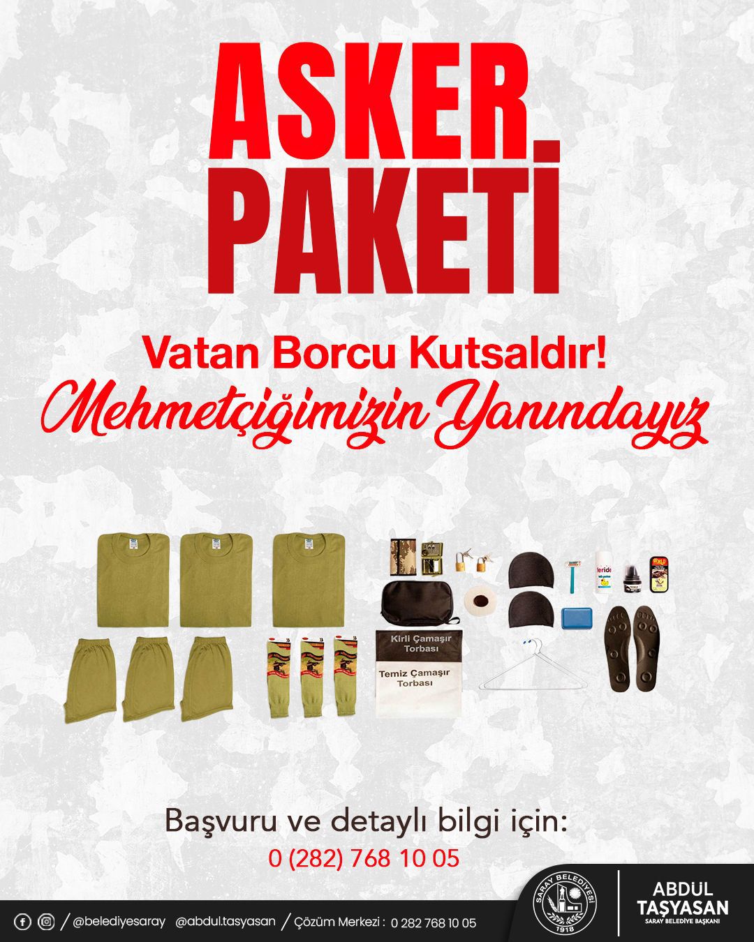 Saray Belediyesi Mehmetçiğin Yanında!