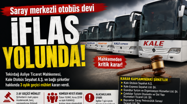 Saray merkezli otobüs devi iflas yolunda: Mahkemeden kritik karar